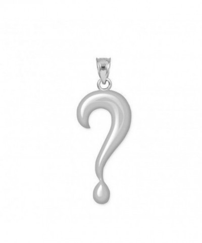 Sterling Silver Polished Question Pendant