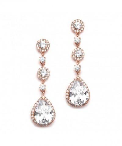 Mariell Zirconia Pear Shaped Teardrop Earrings