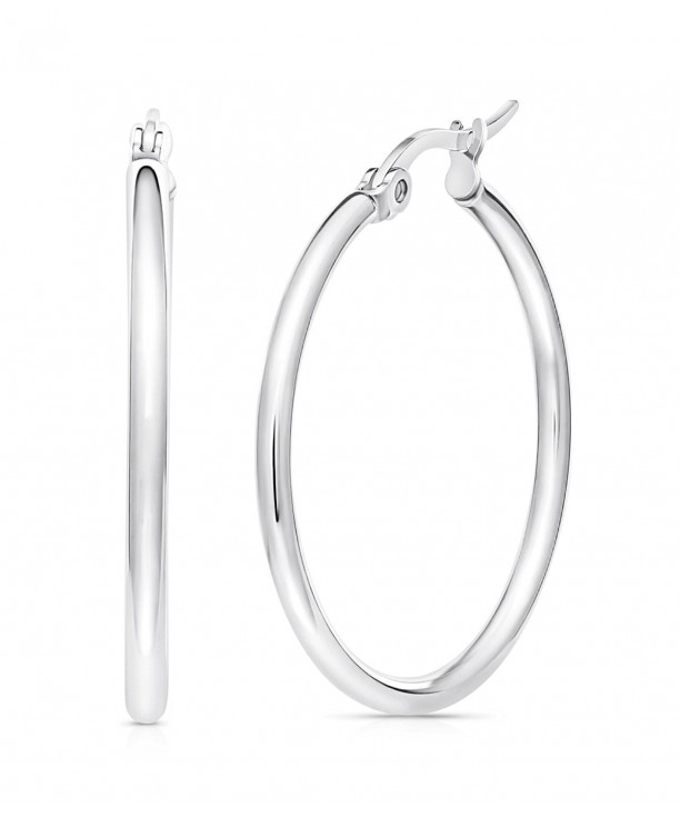 Stainless Steel Hoop Earrings 30mm