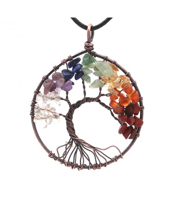 Tree Chakra Gemstone Necklace Crystals