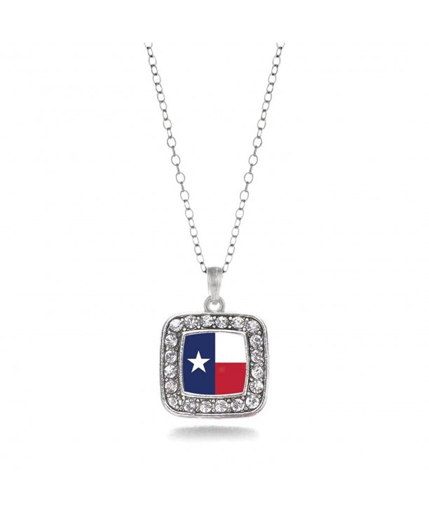 Inspired Silver Texas Square Necklace