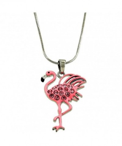 DianaL Boutique Flamingo Necklace Enameled