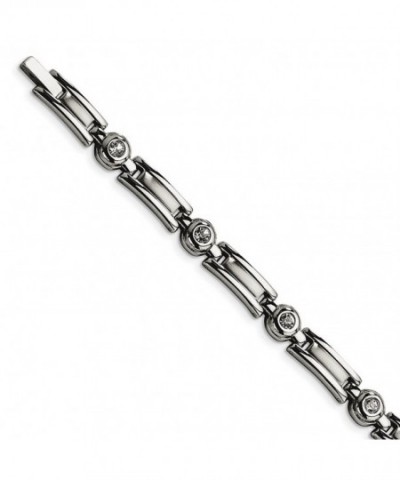 Stainless Polished 8 25in Bracelet Length