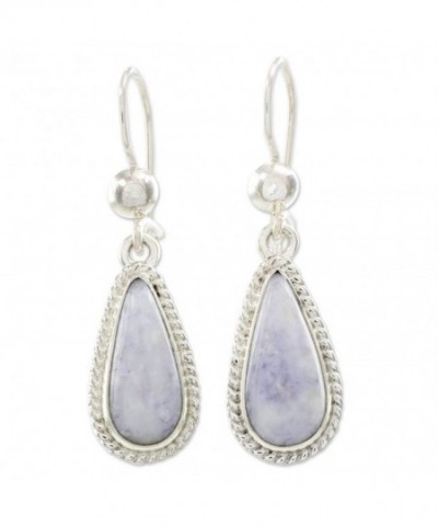 NOVICA Lavender Sterling Silver Earrings