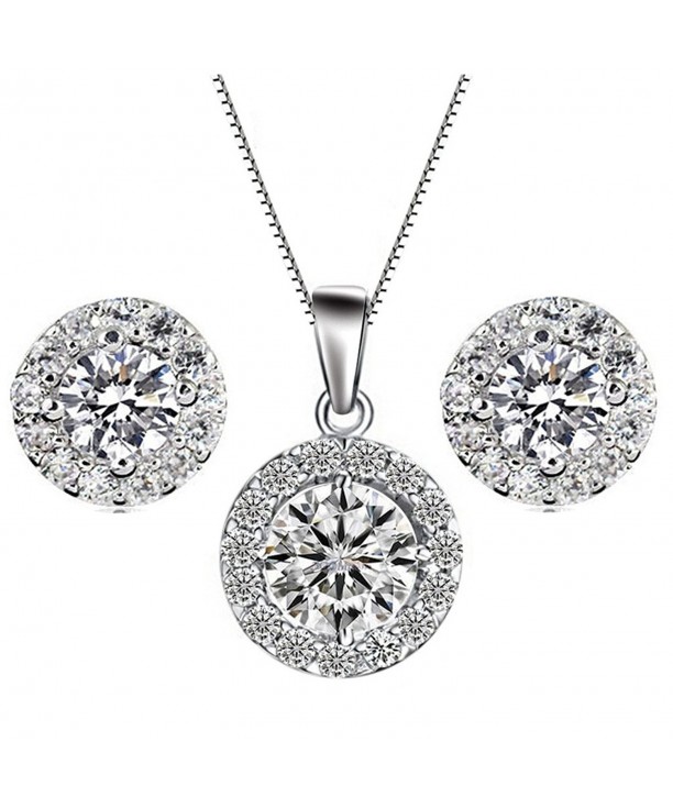 YiYi Operation Necklace Earrings Zirconia