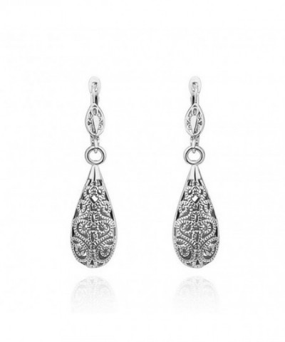 Corykeyes Filigree Teardrop Lever back Earrings