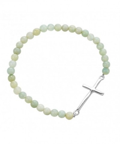 Sterling Blue green Amazonite Gemstone Bracelet