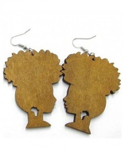 Natural Wooden Earrings Light Brown