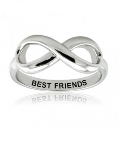 TIONEER Sterling Friends Engraved Infinity