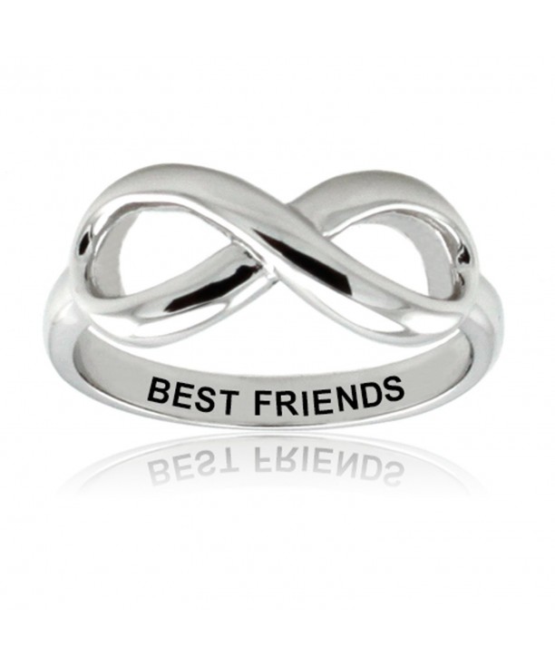 TIONEER Sterling Friends Engraved Infinity