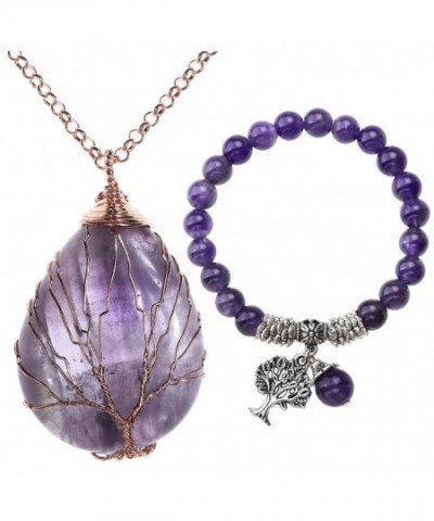 Top Plaza Necklace Bracelet Amethyst