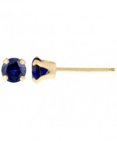 Round Sapphire Yellow Birthstone Earrings