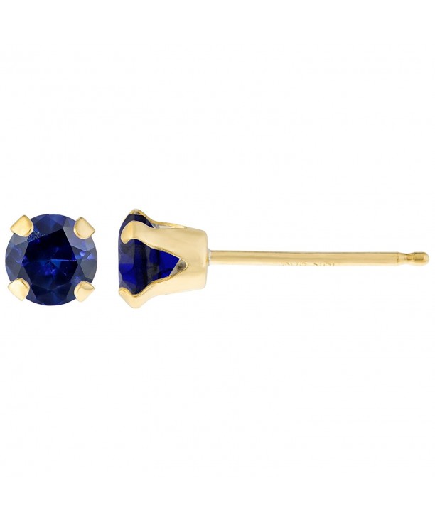 Round Sapphire Yellow Birthstone Earrings