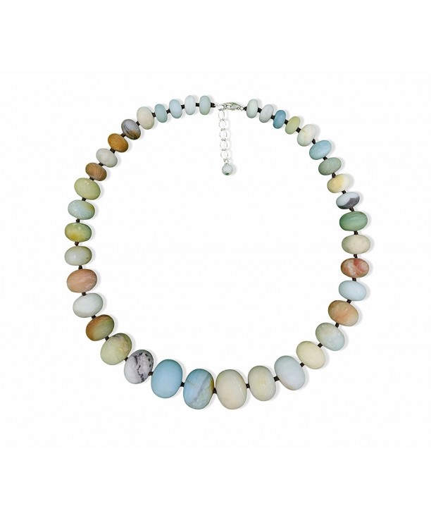 Natural Amazonite Graduated Statement Necklace