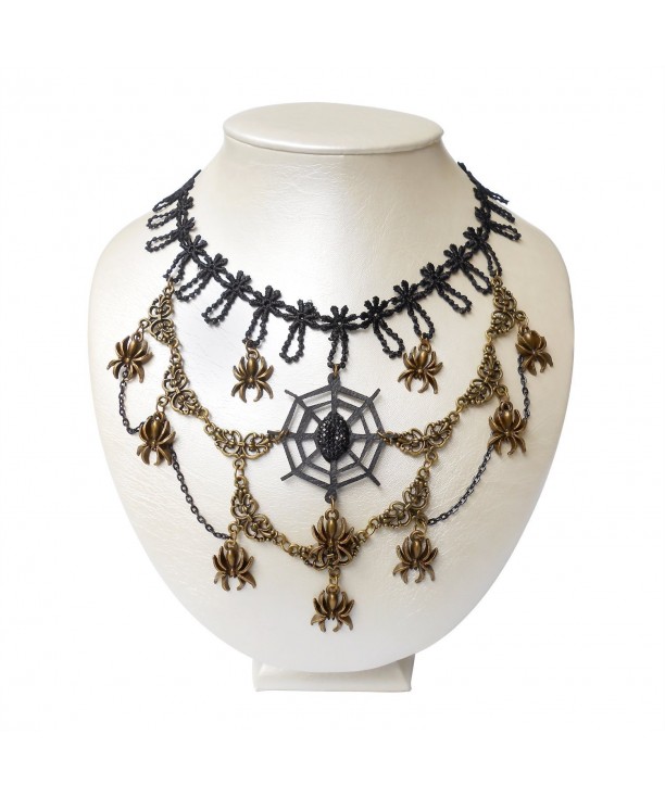 RareLove Halloween Costume Necklace Spiders