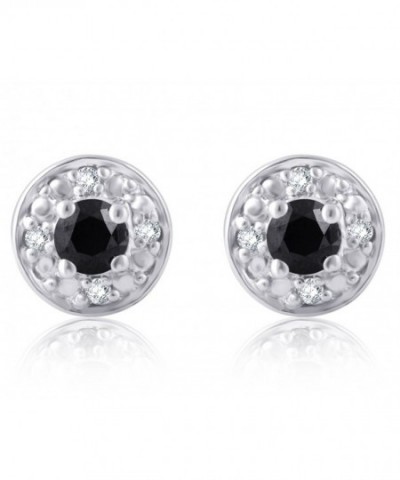 Black Diamond Earring Sterling Silver