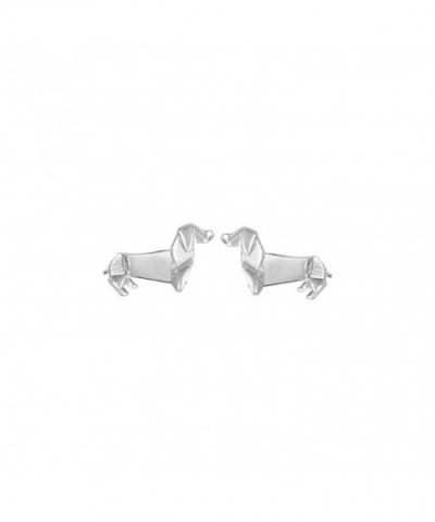 Boma Sterling Origami Dauchshund Earrings