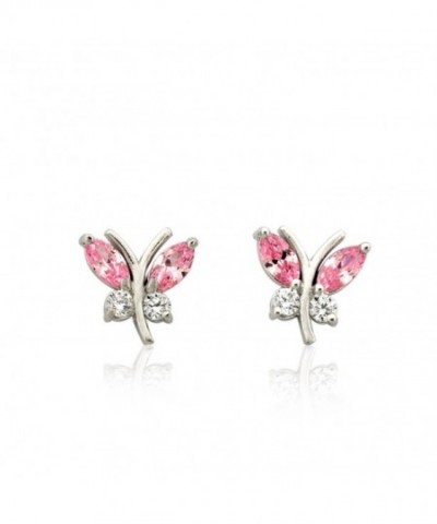 White Gold Butterfly Earring Marquis