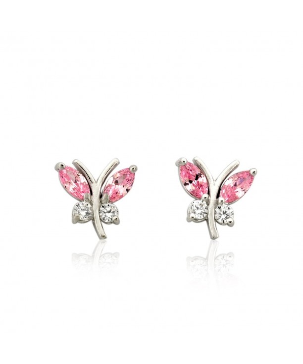 White Gold Butterfly Earring Marquis