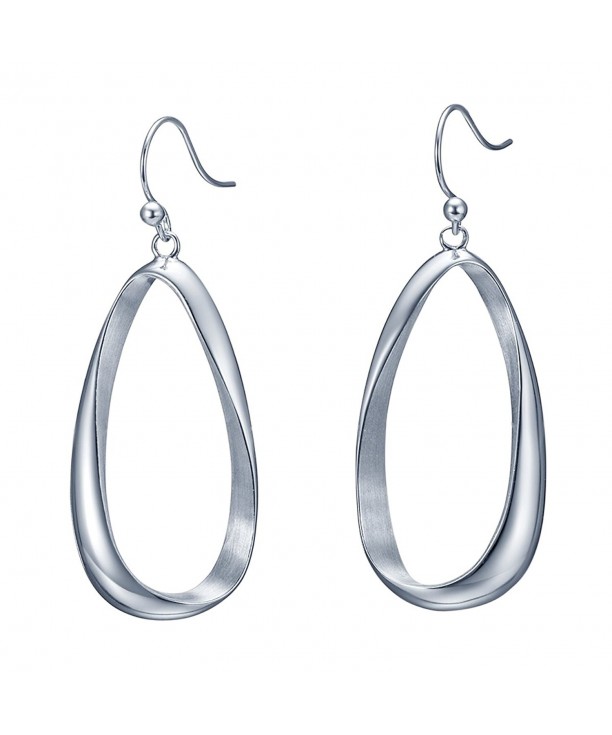 SILVERAGE Sterling Twisted Earrings Teardrop