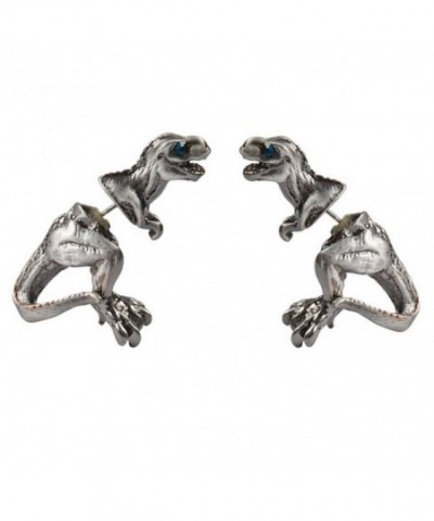 Tabwing Silver Dinosaur Animal Earrings
