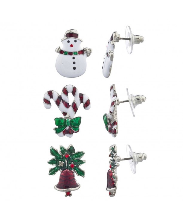 Lux Accessories Christmas Snowman Earring