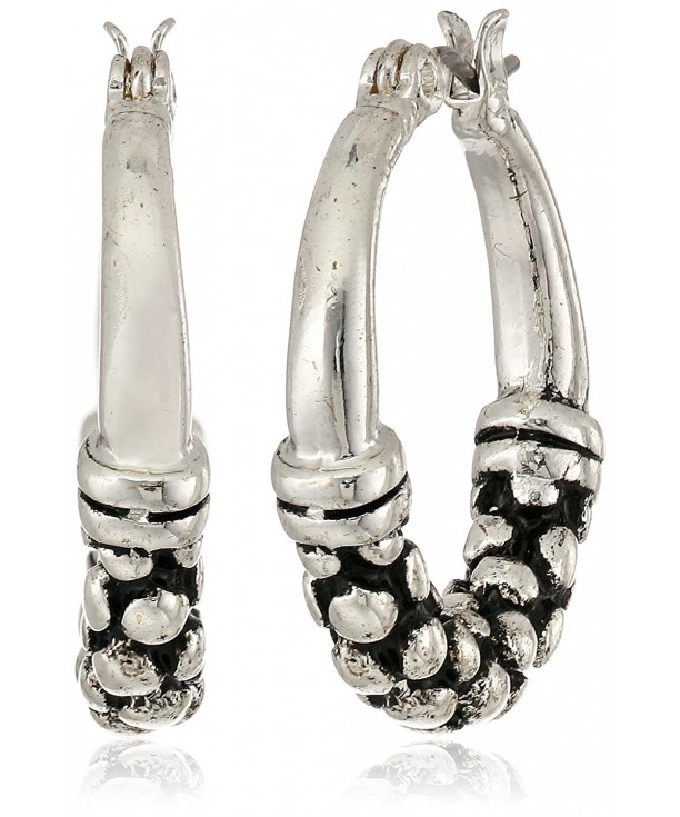 Napier Silver Tone Click Earrings