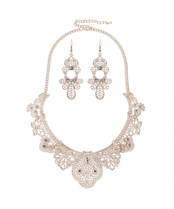 EXCEED Jewelry Statement Necklace Earrings