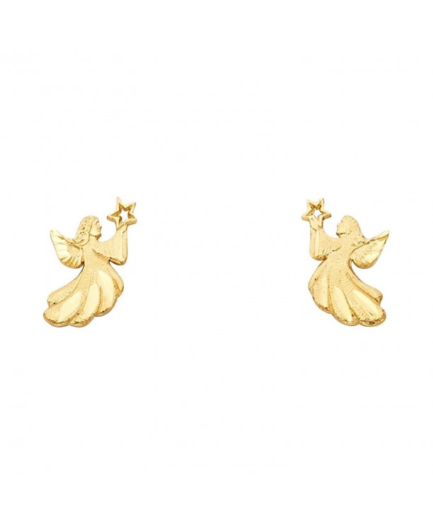 Yellow Gold Fancy Angel Earrings