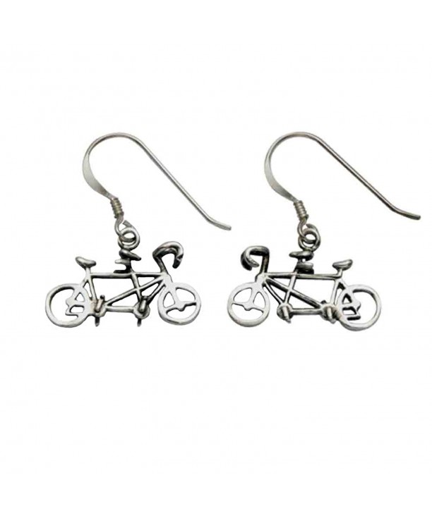 Sterling Silver Tandem Bicycle Earrings