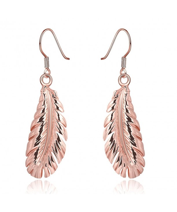 Plated Feather Earrings Fashion DreamSter