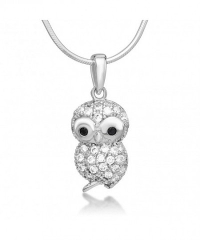 Sterling Silver Zirconia Pendant Necklace