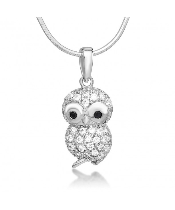 Sterling Silver Zirconia Pendant Necklace