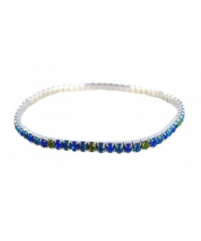 Crystal Stretch Anklet Green Ha