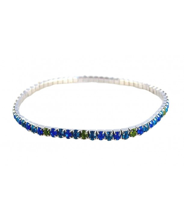 Crystal Stretch Anklet Green Ha