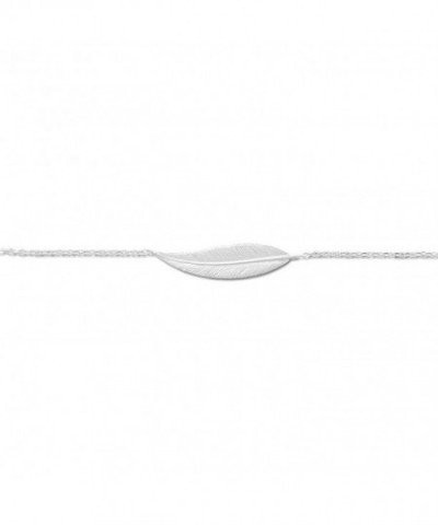 Feather Bracelet Sterling Adjustable 11 inch
