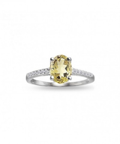 Sterling Silver Citrine White Topaz