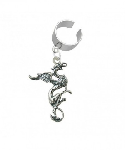 Sterling Silver Griffin Dangle Cuff