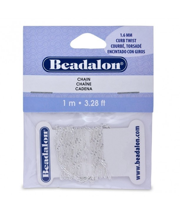 Beadalon 340B032 Twist 3 28 Feet Silver