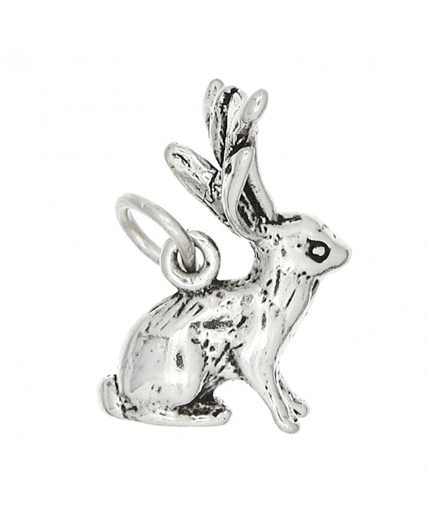 Sterling Silver Oxidized Dimensional Jackalope