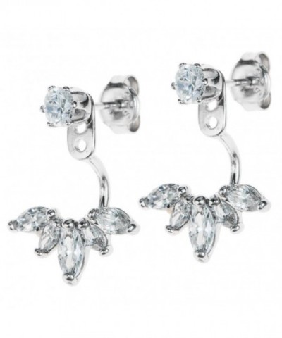 Dreambell Rhodium Sterling Crystal Earrings