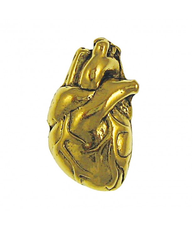 Human Heart Gold Lapel Pin