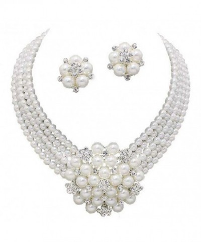 Statement Cluster Bridal Necklace Earring