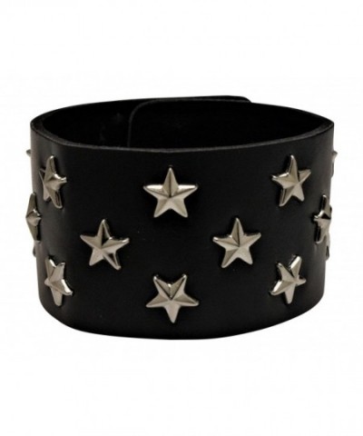 Bracelet Leather Silver Studded Rickis