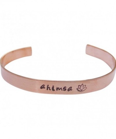 Ahimsa Bracelet Hand Stamped Jewelry