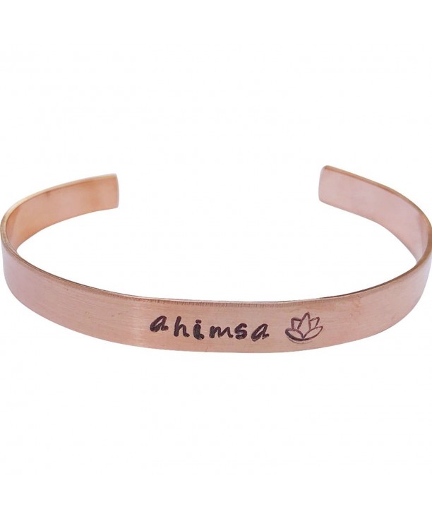 Ahimsa Bracelet Hand Stamped Jewelry