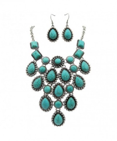Rosemarie Collections Turquoise Necklace Earrings