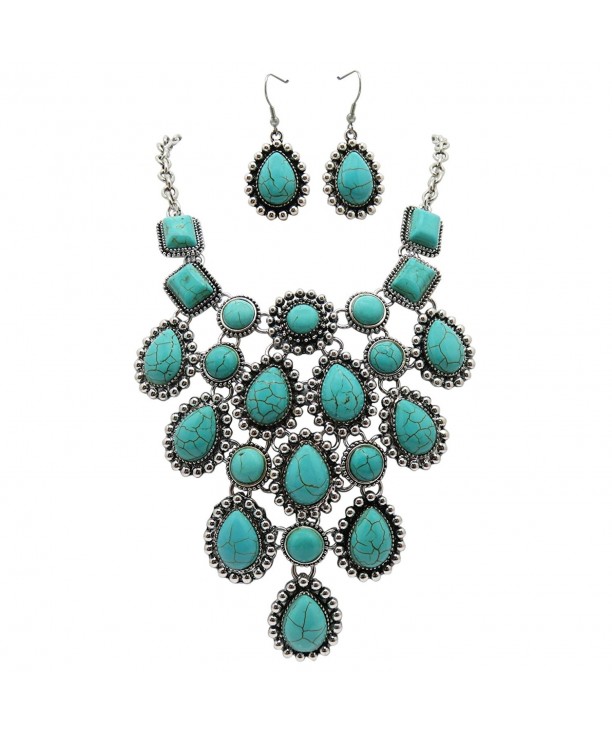 Rosemarie Collections Turquoise Necklace Earrings