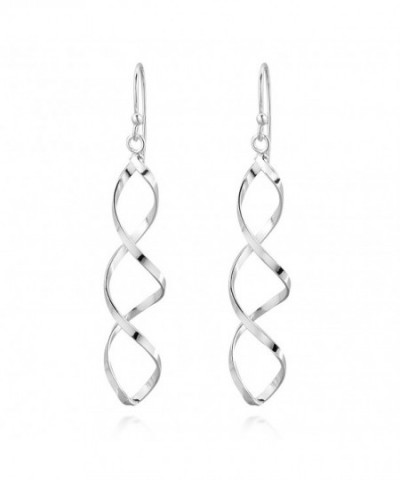 Infinity Spiral Sterling Silver Earrings