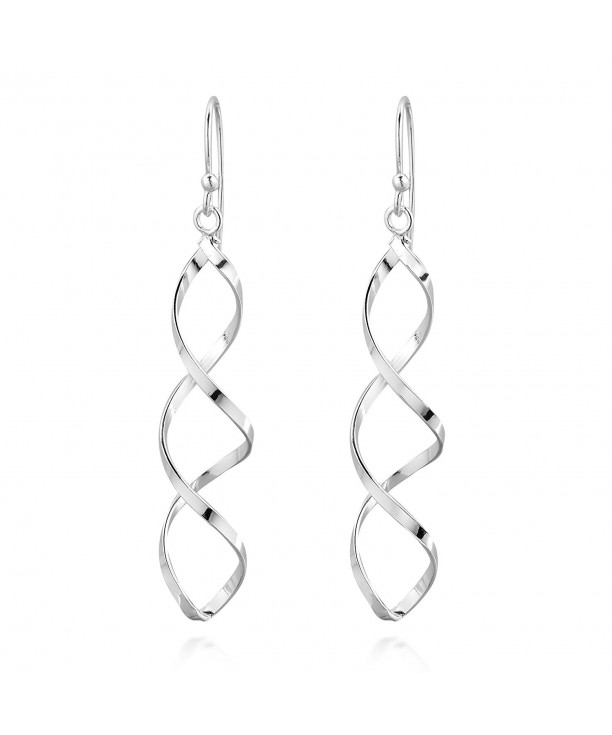 Infinity Spiral Sterling Silver Earrings